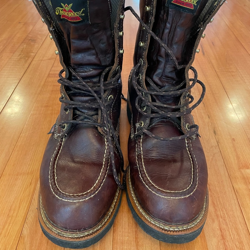 Thorogood Waterproof 8”- 814-4141 - Size 10 M Moc-Toe Vintage